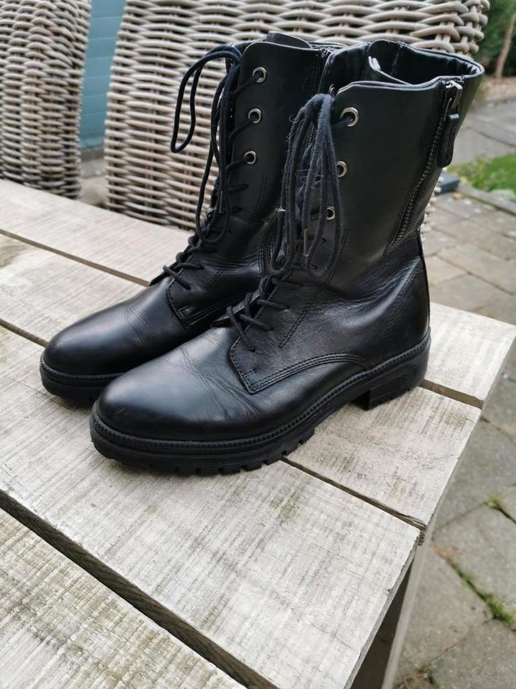 Enkellaarsjes mt38 zwart meisje, Kinderen en Baby's, Kinderkleding | Schoenen en Sokken, Zo goed als nieuw, Laarzen, Meisje, Ophalen of Verzenden