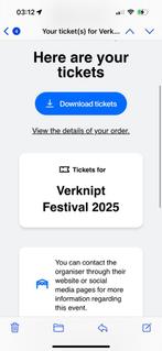 Verknipt Festival Weekend Ticket, Eén persoon, Overige soorten, Overige typen