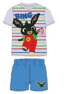 Bing Bunny shortama gestreept grijs/blauw katoen maat 110, Kinderen en Baby's, Kinderkleding | Maat 110, Ophalen of Verzenden