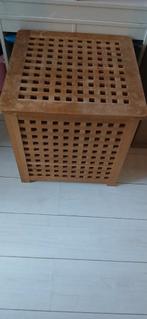 Ikea HOL tafeltje/opbergbak Acacia 50x50, Huis en Inrichting, Gebruikt, 50 tot 100 cm, 50 tot 75 cm, Ophalen of Verzenden