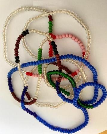 Zeer Lange Tribal Art Afrika glaskralen ketting Ibiza beschikbaar voor biedingen