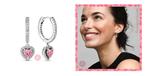 Pandora Sparkling Halo Heart Hoop Earrings Sterlingzilver, Sieraden, Tassen en Uiterlijk, Oorbellen, Met kristal, Hangers, Ophalen of Verzenden