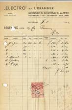 Declaratie van: Electro Rotterdam 1942 met 10c Fiscaalzegel, Ophalen of Verzenden, Overige typen