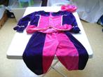 3del velours pietenpak paars/roze 6/8jaar goudbiesje afgezet, Ophalen of Verzenden, Zo goed als nieuw