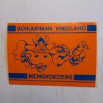 Oude sticker.  SCHUURMAN VREELAND Diervoeders., Ophalen of Verzenden, Zo goed als nieuw, Overige typen