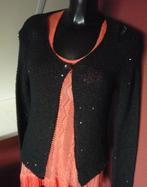 Scarva vest zwart met pailletjes mt 38, Maat 38/40 (M), Scarva, Zwart, Ophalen of Verzenden
