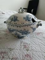 Antieke Terrine - Prachtig Blauw Bloemmotief, Ophalen