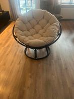 Papasan stoel rotan zwart, Huis en Inrichting, Stoelen, Ophalen, Zo goed als nieuw, Zwart, Eén