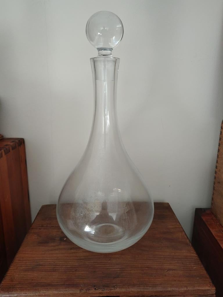 Glazen karaf met stop, Antiek en Kunst, Antiek | Glas en Kristal, Ophalen of Verzenden