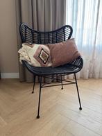 Rotan fauteuil Jasmine (Leen Bakker), zwart, i.z.g.st., Huis en Inrichting, Ophalen, Zwart, Riet of Rotan, Zo goed als nieuw