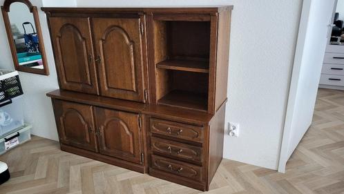 eiken kast in 4 delen, Huis en Inrichting, Kasten | Wandmeubels, Gebruikt, 100 tot 150 cm, Minder dan 150 cm, 50 tot 75 cm, Met lade(s)