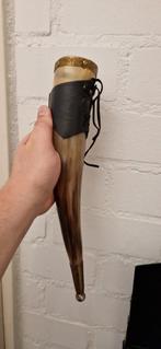 Viking Drinkhoorn met Houder - LARP Cosplay, Antiek en Kunst, Curiosa en Brocante, Ophalen of Verzenden