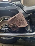 Lederen Swingarm Tas Skull Harley Zijtas Zadeltas Motortas, Nieuw