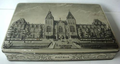 Patria koekblik met Rijksmuseum, 25,5 x 17,2 x 4,5 cm behoor, Verzamelen, Blikken, Zo goed als nieuw, Koek(jes), Overige merken
