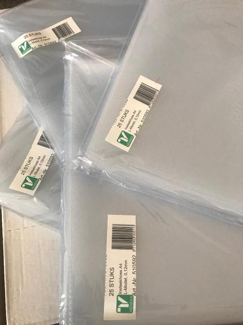 500x insteek hoes A4 L + 23-ringbandhoes transparant ordner, Diversen, Schrijfwaren, Ophalen