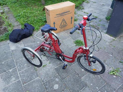 di blasi opbouwbare driewiel fiets, Fietsen en Brommers, Fietsen | Vouwfietsen, Gebruikt, Overige merken, Minder dan 14 inch, Totaal opvouwbaar
