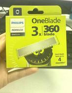 Partij Philips OneBlade 360 3-pack, Ophalen, Nieuw, Gehele gezicht, Verzorging