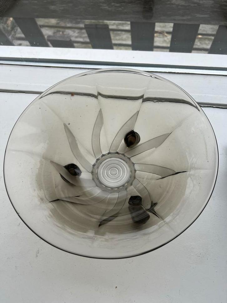 Vintage Holmegaard Rookglazen Schaal - Art Deco, Antiek en Kunst, Antiek | Schalen, Ophalen of Verzenden