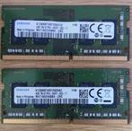 2x Samsung 4GB - PC4-2400T-SC0-11 1RX16, Computers en Software, RAM geheugen, Laptop, Zo goed als nieuw, DDR4, Verzenden