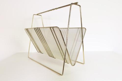 Retro vintage design metalen tijdschriften houder jaren 60, Verzamelen, Retro, Huis en Inrichting, Ophalen of Verzenden
