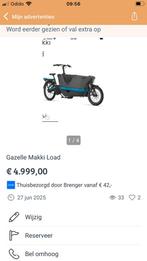 Gazelle Makki Load bakfiets, Ophalen, 3 kinderen, Gazelle, Nieuw