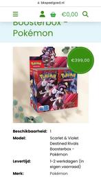 Nieuwe Destined Rivals booster box 36 strakke seal pokemon, Ophalen of Verzenden, Nieuw, Boosterbox, Foil