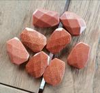 DB25 Kralen rode goudsteen facet geslepen 23x16mm, Verzenden, Nieuw, Kraal