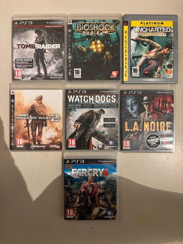 PS3 Games Collectie - Tomb Raider, Bioshock, Uncharted..., Spelcomputers en Games, Games | Overige, Gebruikt, Avontuur en Actie
