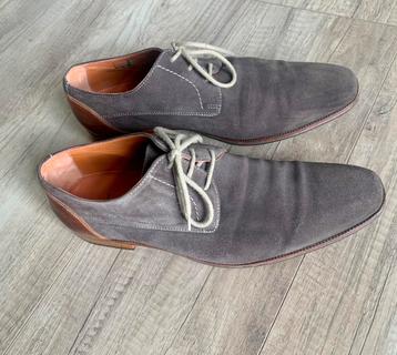 Van Lier, grijs/taupe suède veterschoenen mt 11. beschikbaar voor biedingen