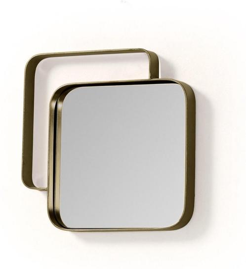 Kave Home - WOL Spiegel -Metal - Messing spiegel, Huis en Inrichting, Woonaccessoires | Spiegels, Nieuw, Minder dan 50 cm, Minder dan 100 cm