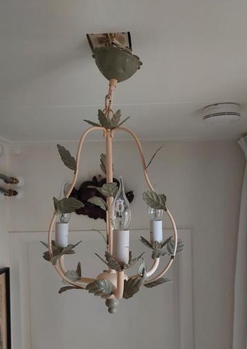 Brocante plafondlamp, kleine kroonluchter beschikbaar voor biedingen