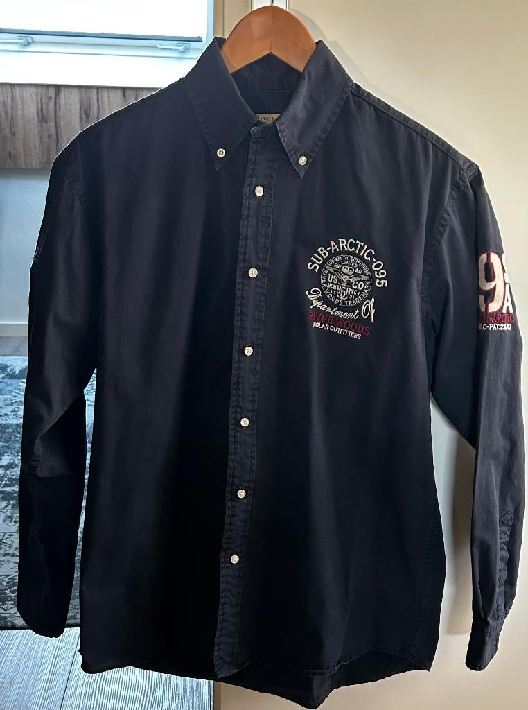 River Woods Overhemd, Kleding | Heren, Overhemden, Blauw, River Woods, Gedragen, Halswijdte 39/40 (M)