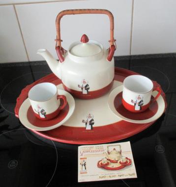 DROSTE  DIENBLAD, 2 KOP+ SCHOTELS+CHOCOLADEKETEL-CA1930 beschikbaar voor biedingen
