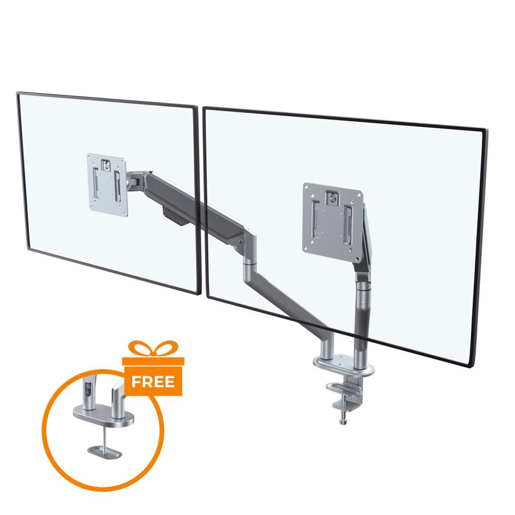 Dubbele Gasveer Monitorbeugel- Douxe SQ2- Monitor Arm, Nieuw, Ophalen of Verzenden, Klant@douxe, Douxe