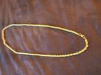 Herenketting rvs met 18kr goldplate nieuw, Ophalen of Verzenden, Nieuw, Goud, Overige materialen