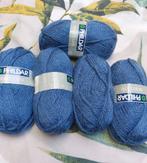 5 bollen blauwe wol phildar, Ophalen of Verzenden, Nieuw, Breien of Haken, Wol of Garen