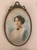 Metalen ovale striklijst  met mooie afbeelding, Ophalen