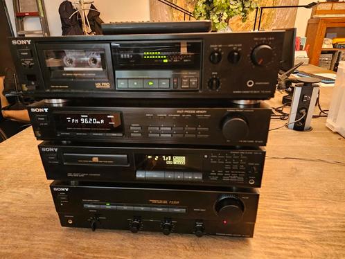 Vintage Sony stereoset: versterker, cd, tuner, cassettedeck, Audio, Tv en Foto, Stereo-sets, Zo goed als nieuw, Cassettedeck, Cd-speler
