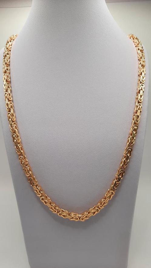 gouden Koningsketting 14kt, Sieraden, Tassen en Uiterlijk, Kettingen, Nieuw, Goud, Goud, Ophalen of Verzenden