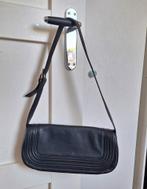 Zwarte leren Mexx vintage tas, Ophalen of Verzenden, Zo goed als nieuw, Zwart, Schoudertasje