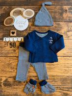 Baby boy geboorte setje shirtje broekje slofjes mutsje 50, Kinderen en Baby's, Babykleding | Maat 50, Ophalen of Verzenden, Nieuw