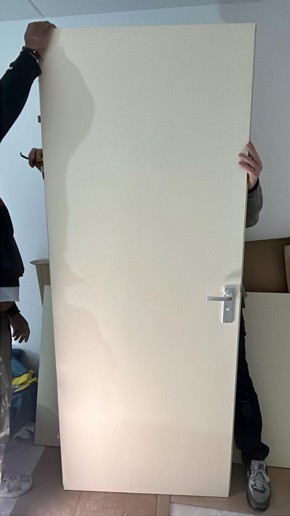 Brandwerende opdekdeur 85x212cm incl. kozijn, Doe-het-zelf en Verbouw, Deuren en Horren, Nieuw, Binnendeur, 200 tot 215 cm, 80 tot 100 cm