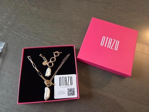 Otazu Divine Parel Ketting en Armband, sieraden, sieraad, Sieraden, Tassen en Uiterlijk, Kettingen, Nieuw, Goud, Met edelsteen