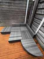 Grijze tuinset met kussens, Tuin en Terras, Terrasdelen en Vlonders, Ophalen, Gebruikt, Kunststof