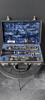 Klarinet compleet in originele kist, Muziek en Instrumenten, Blaasinstrumenten | Klarinetten, Gebruikt, Bes-klarinet, Hout, Met koffer