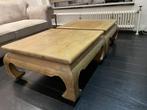 Twee opiumtafels (salontafel), Huis en Inrichting, Ophalen, 50 tot 100 cm, Vierkant, Zo goed als nieuw