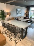 Henders & Hazel Eettafel + 6 Draaiende Eetstoelen, Ophalen, Zo goed als nieuw, Rechthoekig, 50 tot 100 cm