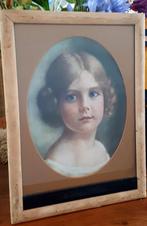 Mooi oud portret van een jong meisje, Antiek en Kunst, Curiosa en Brocante, Ophalen of Verzenden