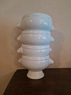 4 soep kommen - wit / mammoet hotel porselein, Ophalen of Verzenden, Zo goed als nieuw, Kom(men), Overige stijlen