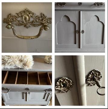 Antiek kastje, vintage kast brocante commode oud buffet VdlM beschikbaar voor biedingen